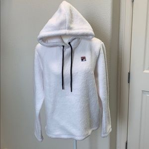 Fila women’s Sherpa hoodie NWT medium white